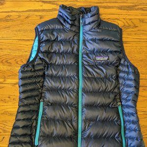Patagonia down sweater vest small navy